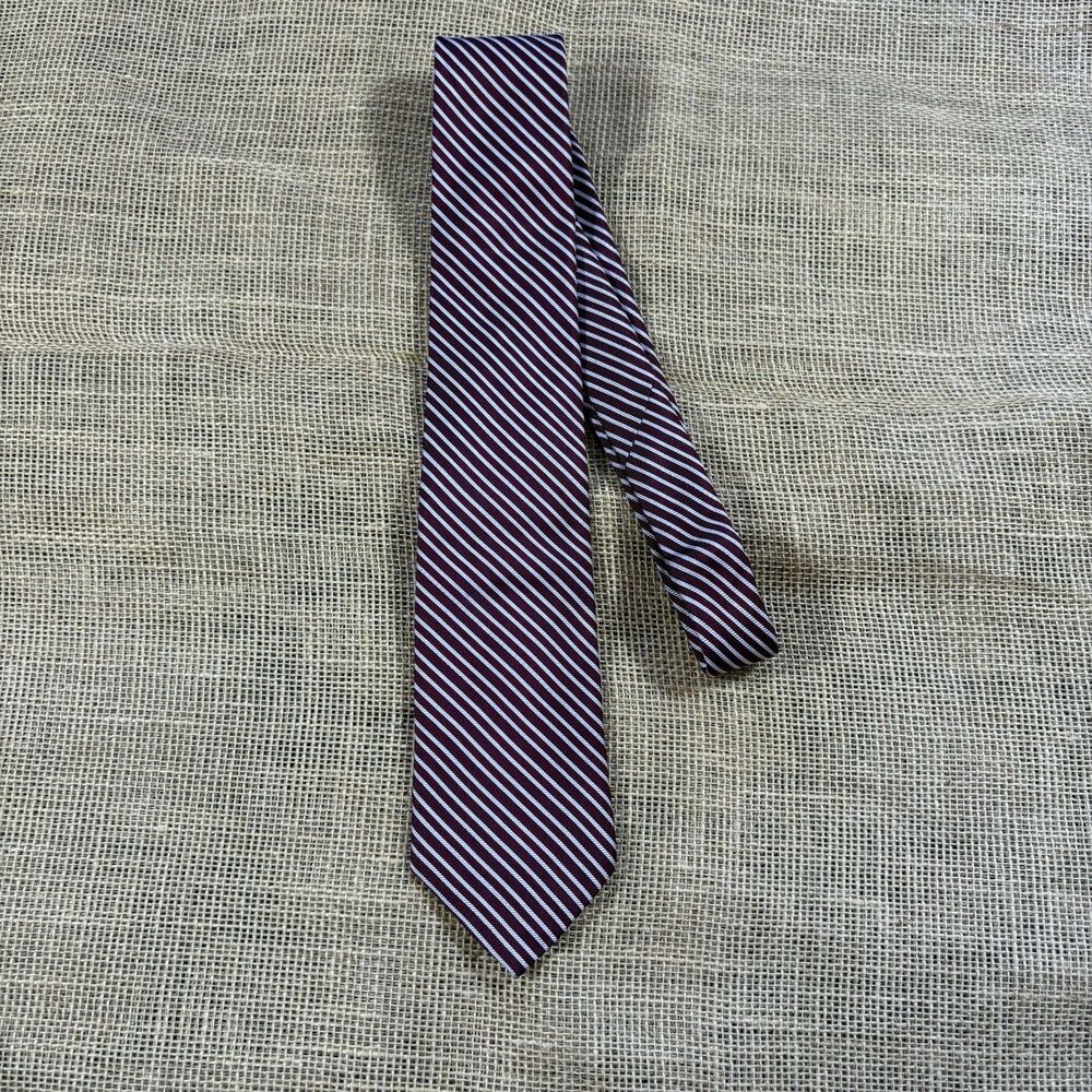 Vinatge Edrich Ltd. of Indianapolis Mens Silk Red/White Striped Neck Tie